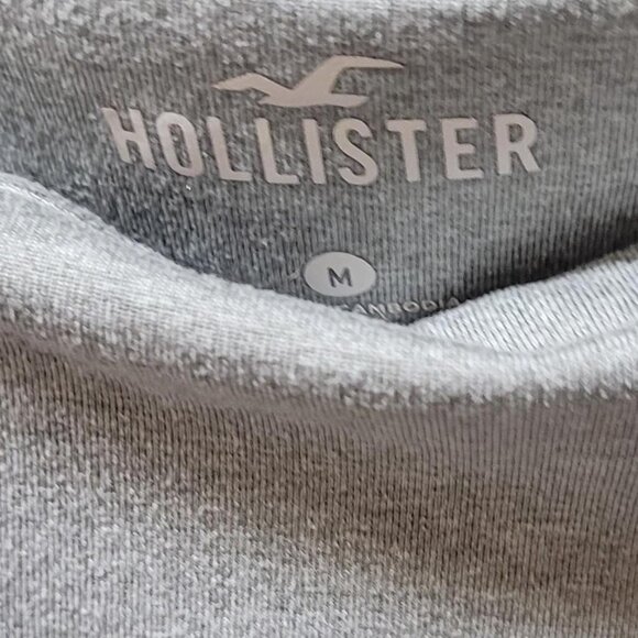 Grey Hollister Cropped Tank Top #Croptop Size M - Picture 2 of 3